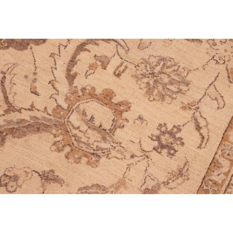 Shabby Chic Ziegler Armando Tan Brown Handknotted Wool Rug 6 ft. 1